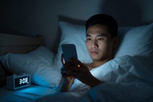 phone before bed affecting sleep quality