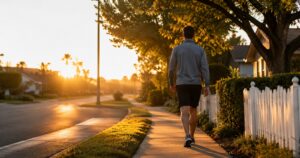 Morning sunlight helping reset the body's internal clock
