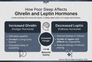 sleep hormones connected to hunger and weight gain