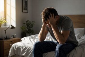poor sleep causing stress and mental fatigue