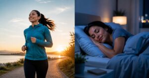 healthy exercise and sleep routine