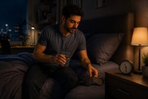 A person following a later but consistent sleep schedule based on their natural sleep timing.